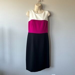 Kasper Colorblock Sheath Dress Size 8